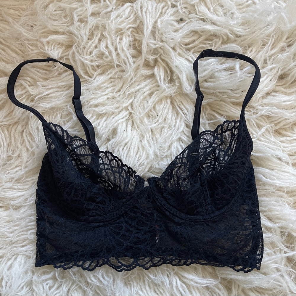 MOVING SALE! Gone 11/1! Longline black lace bralette